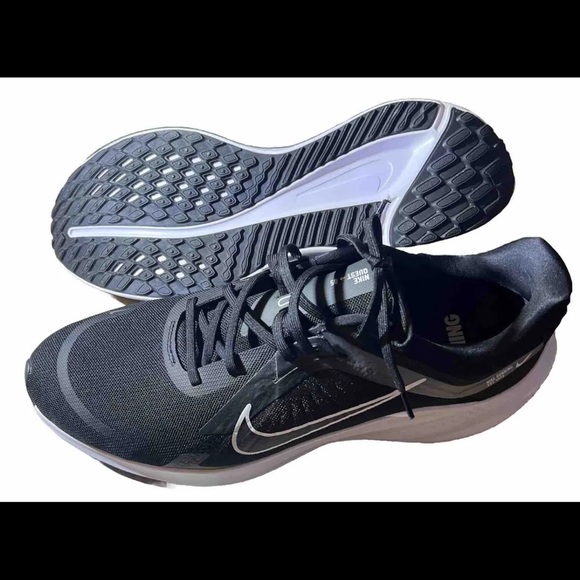 Nike Men's Quest 5 Road Running Shoes - Black/White DD0204-001 - Picture 2 of 12
